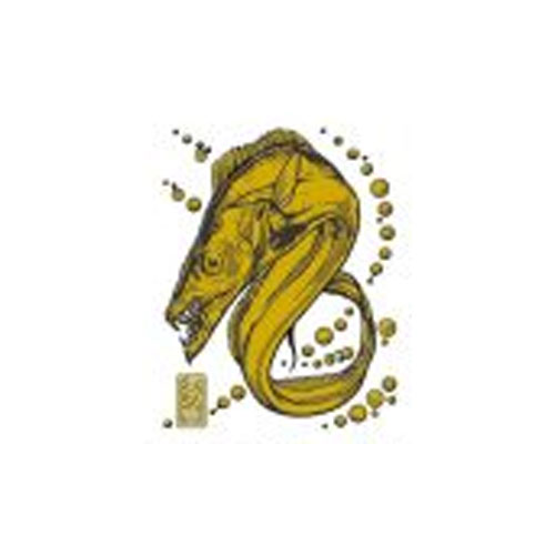 【メール便可】ささめ針 SH269 大漁祈願 蒔絵シール タチウオ (ゴールド)