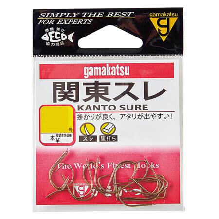 【メール便可】がまかつ 関東スレ 茶 バラ 5号 18本入