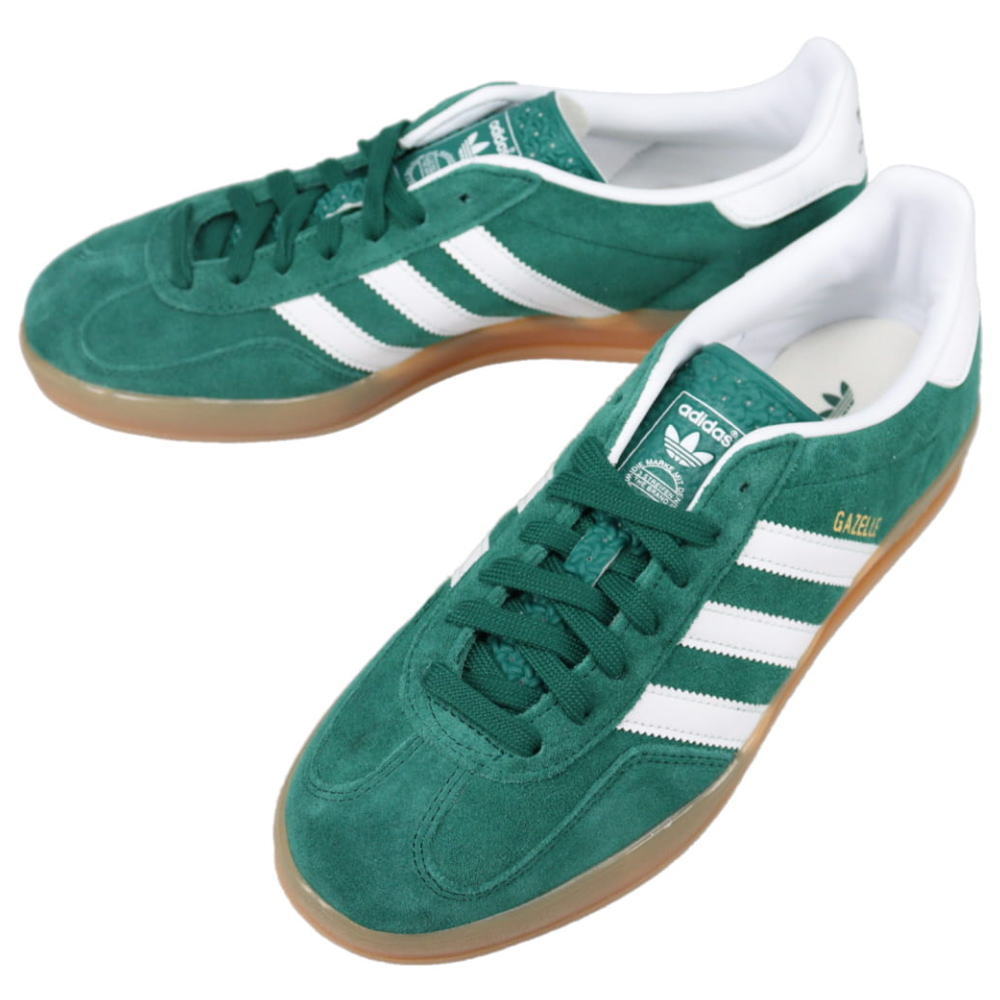 乐天商城 - 5月限定！最大全額ポイント還元※要エントリー 定番 アディダス adidas スニーカー ガゼル インドア Gazelle Indoor カレッジエイトグリーン/フットウェアホワイト/ガム JI2062【GJOF】