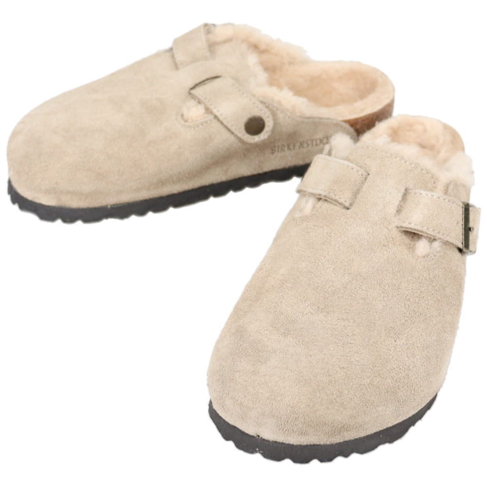 樂天商城 - 5月限定！最大全額ポイント還元※要エントリー ビルケンシュトック BIRKENSTOCK メンズ サンダル ボストン シアリング Boston Shearling トープ 1028289 レギュラー幅【GJON】