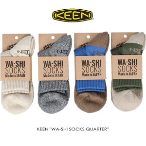 ＼ニューポート型キーホルダープレゼント！／［返品交換不可］ キーン KEEN 靴下 ワシ ソックス クォーター WA-SHI SOCKS QUARTER 1028190 1028191 1028192 1028193 日本製 和紙 メンズ レディース 【GHOI】