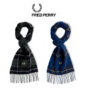 フレッドペリー FRED PERRY マフラー ラムウール タータン スカーフ Lambswool Tartan Scarf ブラック ネイビー C8137 1...