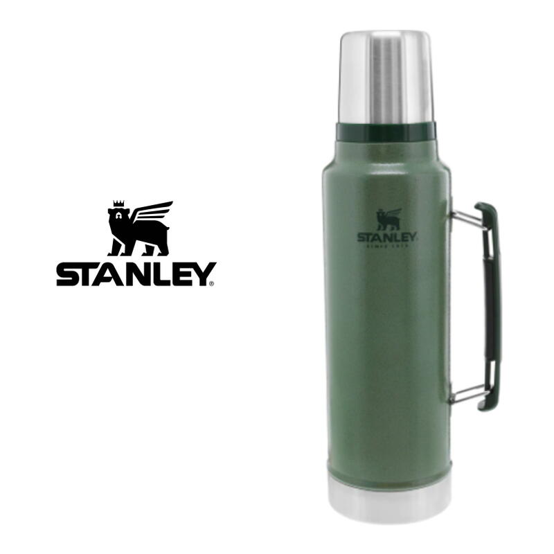 定番 スタンレー STANLEY 水筒 クラシック真空ボトル 1L MEDIUM グリーン 10-08266-049 保温 保冷 ステンレス製携帯用まほうびん ベアロゴ アウトドア キャンプ 1.0L ［C］【GGOH】