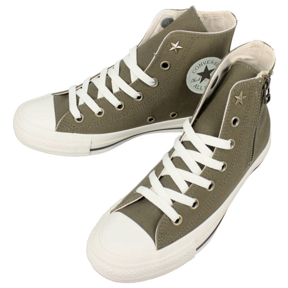【最大全額ポイント還元※要エントリー】コンバース CONVERSE スニーカー オールスター アンティークゴールド ジップ ハイ ALL STAR AG Z HI ミリタリーオリーブ 1SD868【GHFG】