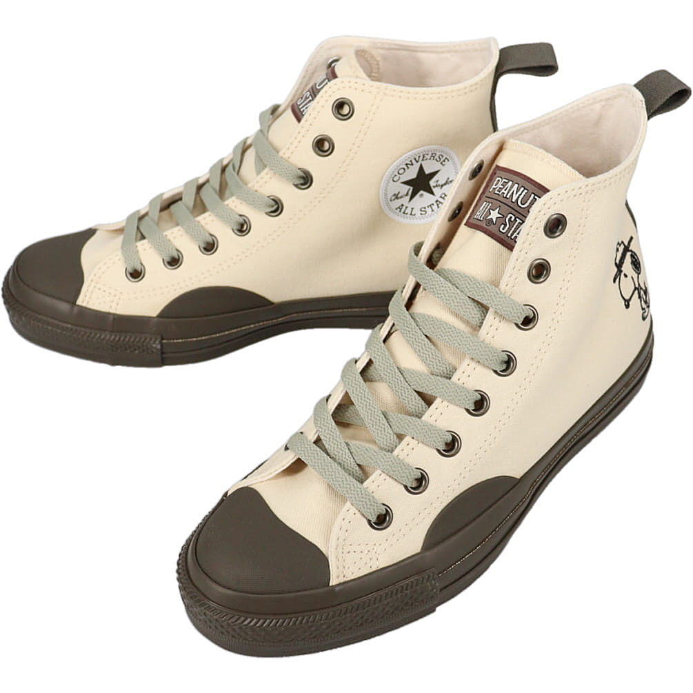 コンバース CONVERSE スニーカー オールスター R ピーナッツ BS HI ALL STAR R PEANUTS BS HI オフホワイト/トープ OFW/TAU 1SD796【GIOG】