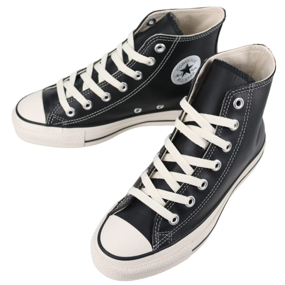 コンバース CONVERSE スニーカー レザー オールスター R ハイ LEATHER ALL STAR R HI BLACK ブラック 【GIOH】