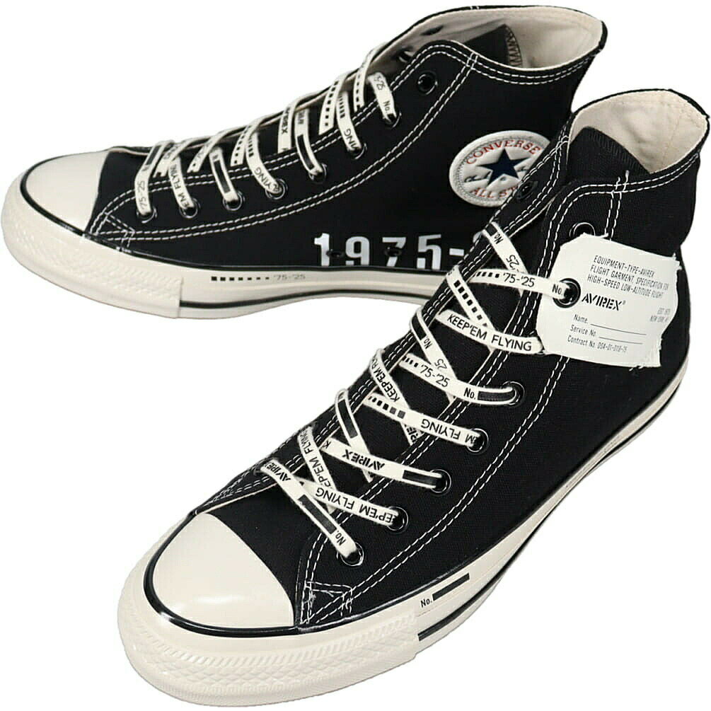 コンバース × アヴィレックス CONVERSE × AVIREX スニーカー オールスター エイジド ハイ / AX ALL STAR AGED HI /AX ブラック BLACK 1SE791【GJON】