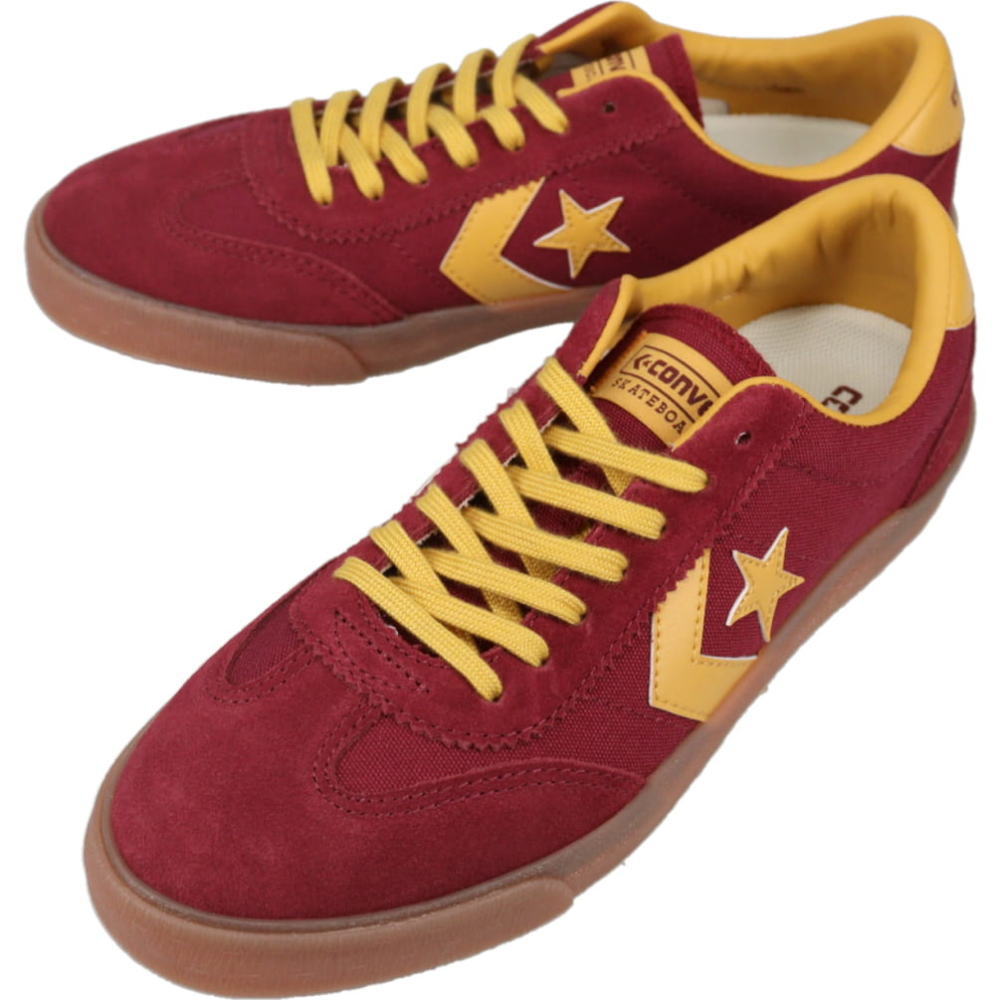 コンバース CONVERSE スニーカー ロードクラシック スケート オックス ROADCLASSIC SK OX バーガンディー/オレンジ 1SE773【GJFO】