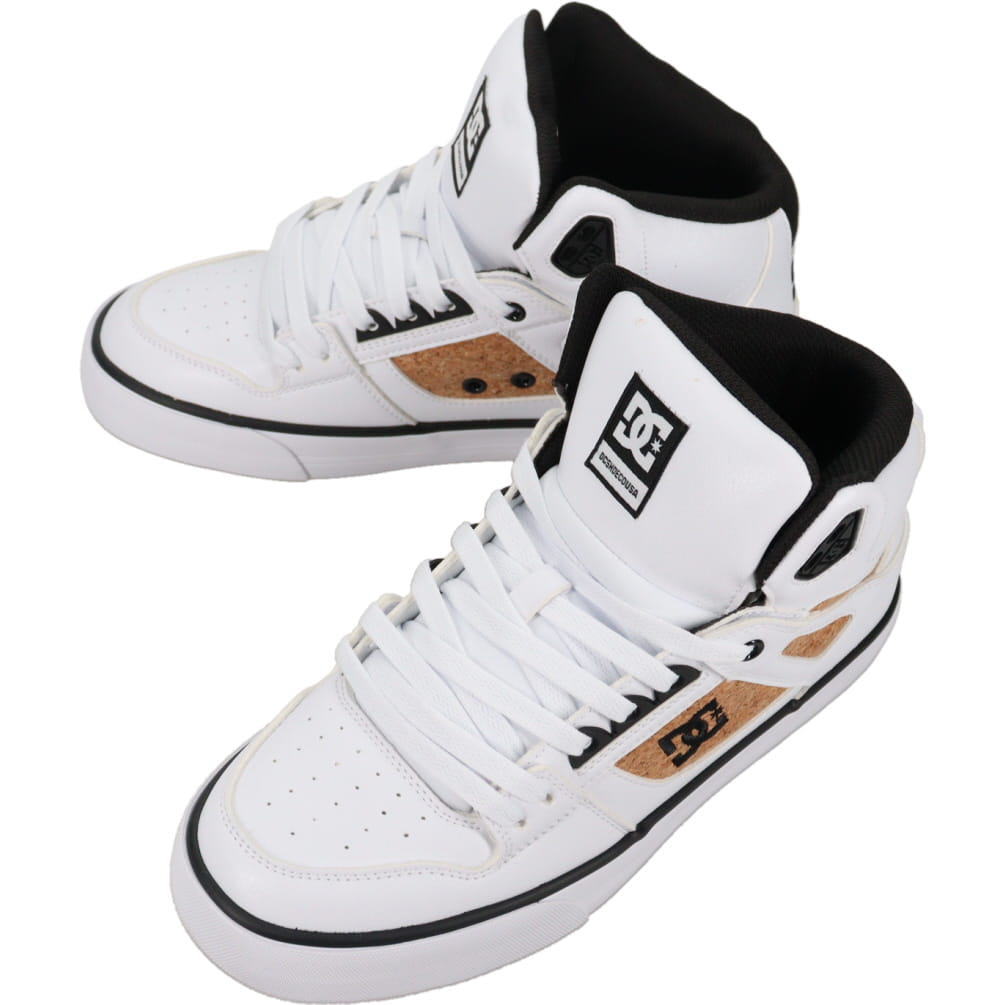 4月限定！最大全額ポイント還元※要エントリー ディーシーシューズ DC SHOES スニーカー ピュア ハイトップ SE SN PURE HIGH-TOP SE SN ホワイト/コルク DM262303 WCR 【GKOH】