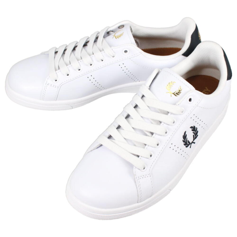 9月限定！最大全額ポイント還元※要エントリー 定番 フレッドペリー FRED PERRY スニーカー B722 レザー B722 LEATHER ホワイト/ネイビー B6312 567【GHOH】