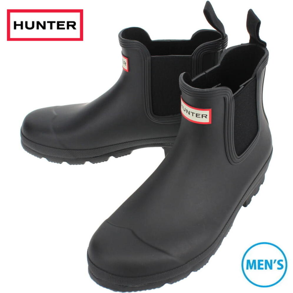 定番 ハンター HUNTER レインブーツ メンズ オリジナル チェルシー MENS ORIGINAL CHELSEA ブラック MFS9116RMA BLK 