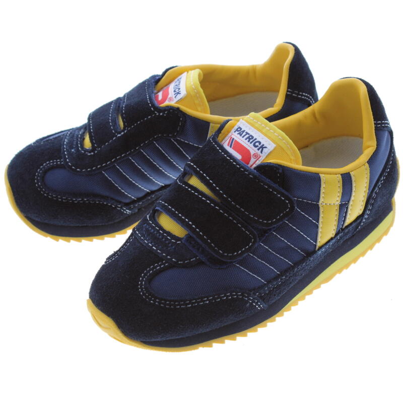 防水スプレー吹きかけサービス 交換返品送料無料 定番 子供パトリック PATRICK MARATHON-V マラソン ベルクロ NVY ネイビー EN7702