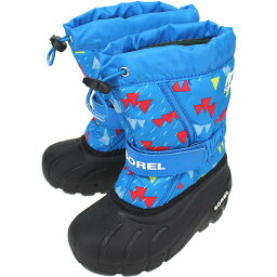 子供 ソレル SOREL ブーツ チルドレンズ フルーリー プリント CHIRDRENS FLURRY PRINT NC3504-431 ハイパーブルー/ブラック HYPER BLUE/BLACK【GGFO】