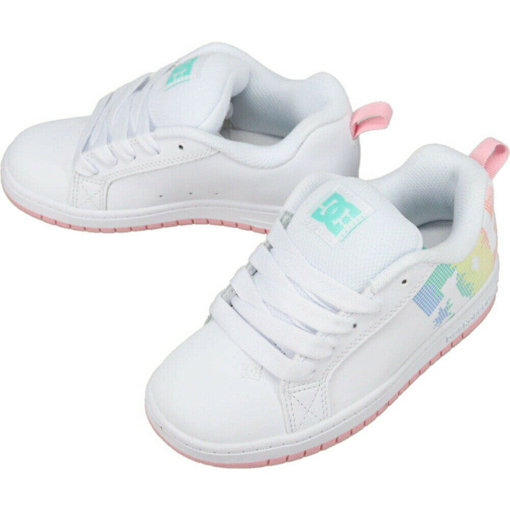 ディーシーシューズ DC SHOES スニーカー キッズ コート グラフィック COURT GRAFFIK ホワイト/ライトピンク/マルチ DK251006 W...