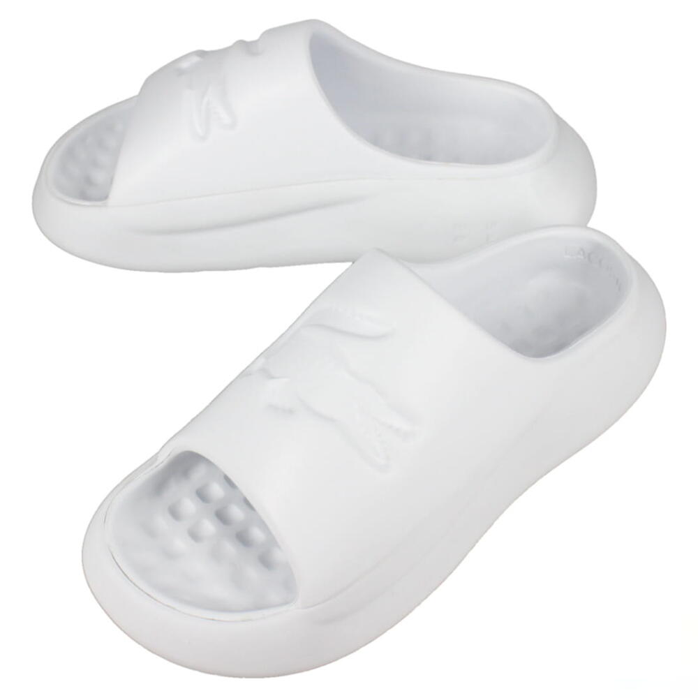 【ポイント最大47倍スーパーセール】ラコステ LACOSTE メンズ サンダル サーブ スライド 3.0 123 1 CMA SERVE SLIDE 3.0 123 1 CMA ホワイト/ホワイト 45CMA0004 21G【GHOK】