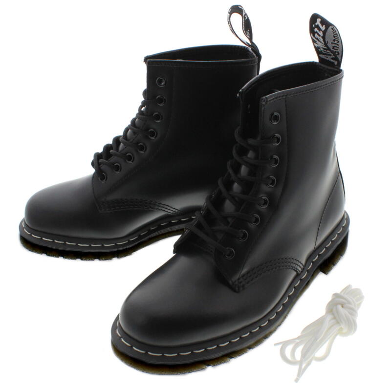 交換 返品 初回時送料無料（沖縄県を除く） 定番 ドクターマーチン Dr.Martens 8ホールブーツ 1460 WS ホワイトステッチ ブラック 24758001