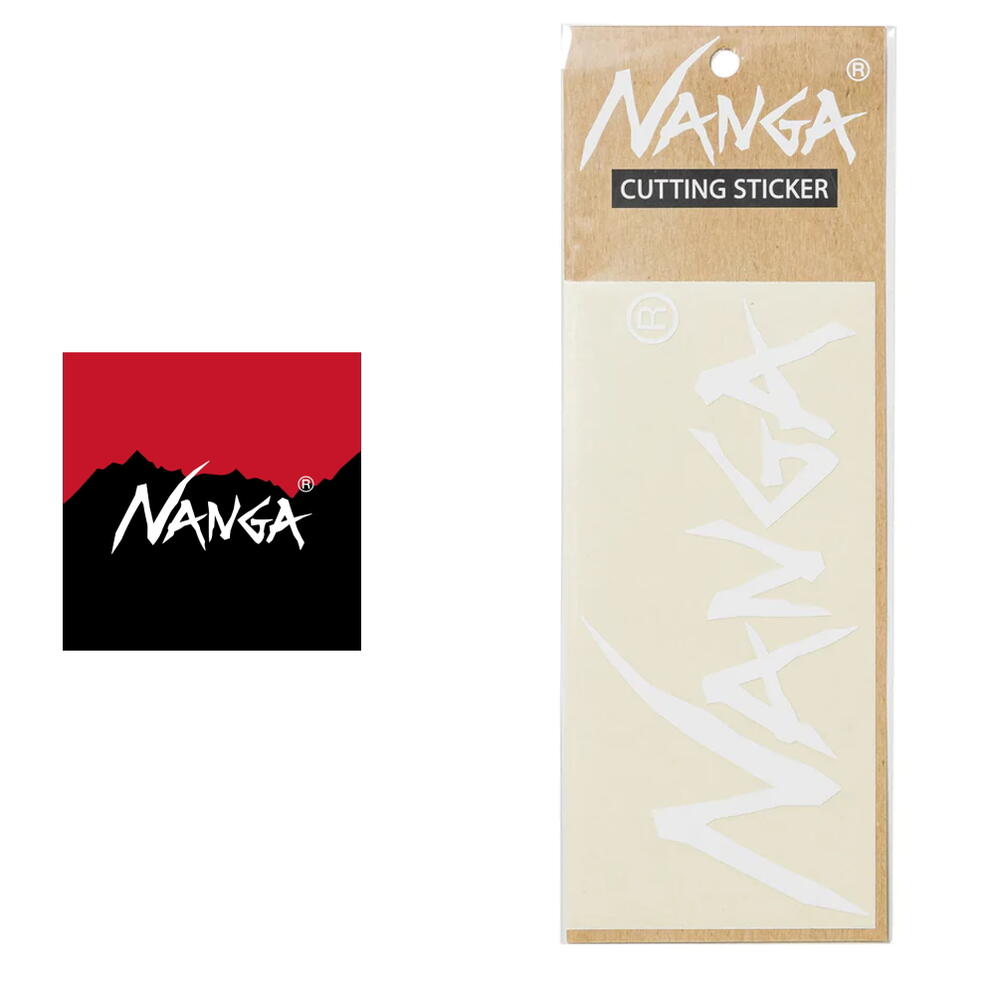 ナンガ NANGA CUTTING STIKER ナンガ カッティング ステッカー S ホワイト 耐水 耐光 ステッカー［C］【GGON】