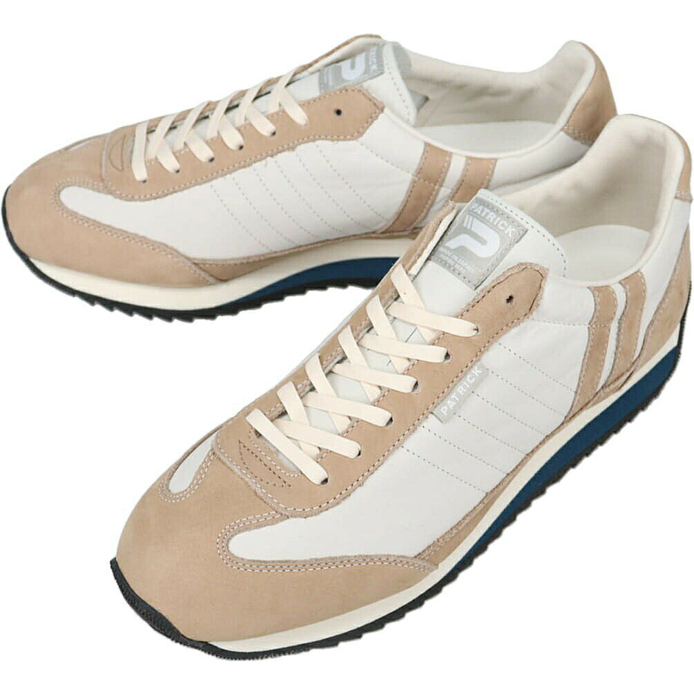 防水スプレー吹きかけサービス 交換返品送料無料 パトリック PATRICK スニーカー マラソン・ヌバック2 MARATHON-NU2 ホワイト/ベージュ WH/BG 507190【GJOL】