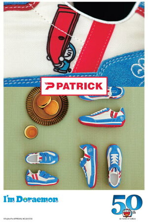 パトリックPATRICKスニーカーアイムドラえもん・マラソンアイムドラえもん-MホワイトWHT720500【GOON】