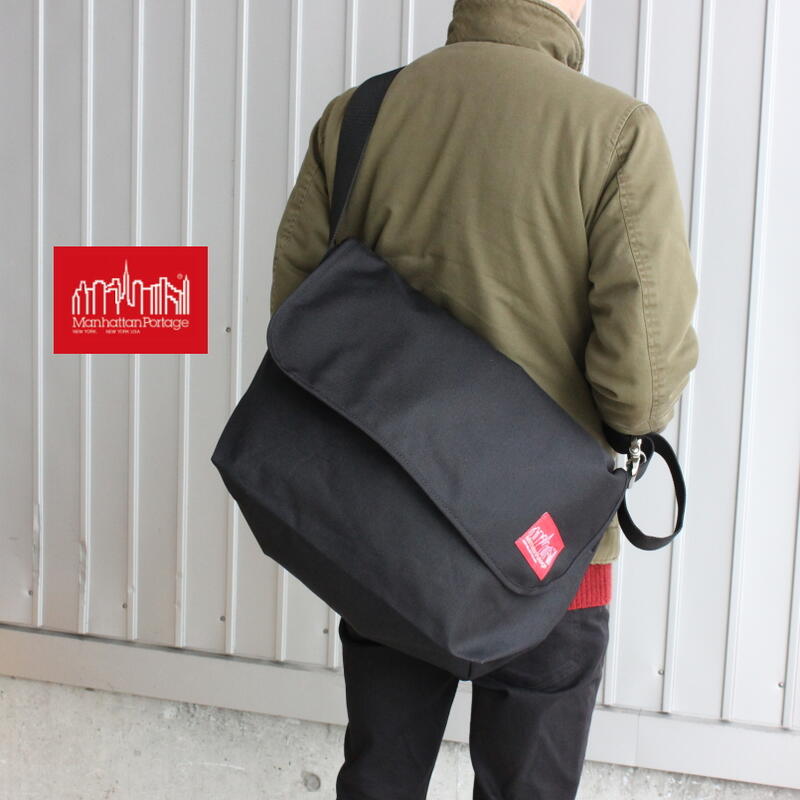 定番 マンハッタンポーテージ Manhattan Portage バッグ ビンテージ メッセンジャー バッグ (LG) VINTAGE MESSENGER BAG (LG) ブラック 1607V BLK［BG］