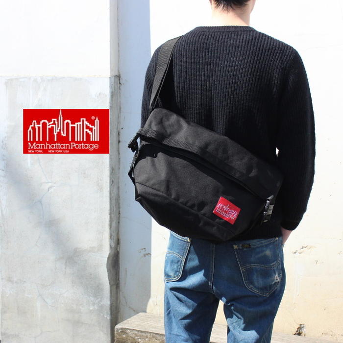 定番 マンハッタンポーテージ Manhattan Portage ローリング サンダーボルト メッセンジャー バッグ ROLLING THUNDERBOLT MESSENGER BAG ブラック 1666 BLK［BG］