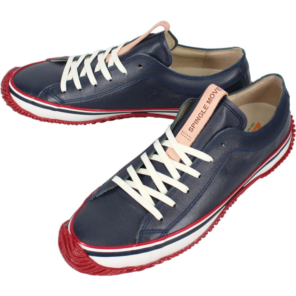 靴ひも通し&防水スプレー吹きかけサービス 交換返品送料無料スピングル SPINGLE スニーカー SPM-1020 20th ネイビー NAVY 39 20周年記念 日本製 スピングル メンズ レディース SPM-1020 【GGFG】