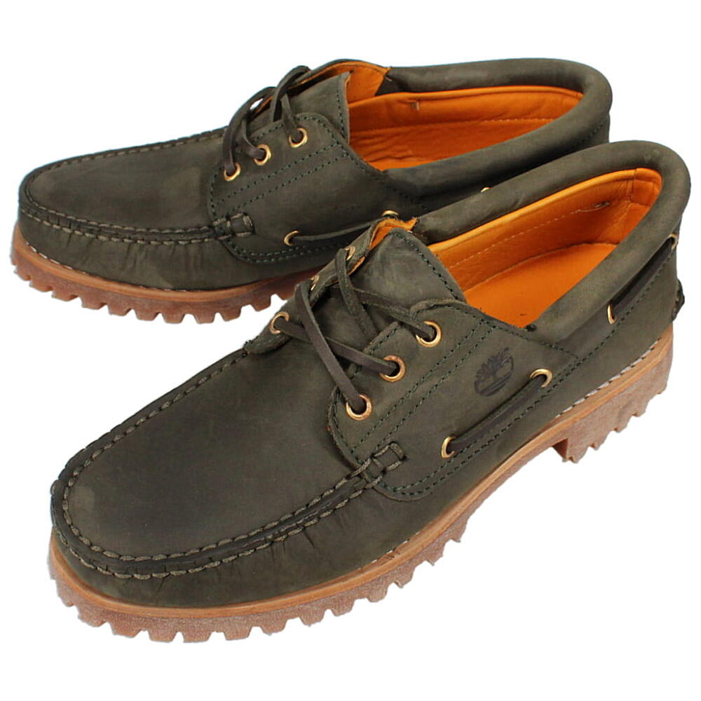 ティンバーランド Timberland オーセンティック ハンドソーン ボート シュー AUTHENTIC HANDSEWN BOAT SHOE ダークグリーンフルグレイン TB0A284Y 3eye スリーアイ クラシックラグ モカシン メンズ 