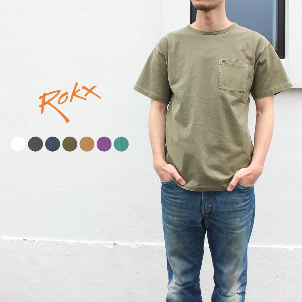 定番 ロックス ROKX ウェア エムジー ポケット Tシャツ MG POCKET TEE RXMS204063 ホワイト チャコール..