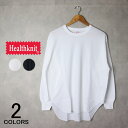 ヘルスニット Healthknit ウェア ベーシック ワッフル ヘム ラウンド クルーネック オフ ブラック 631L【GION】