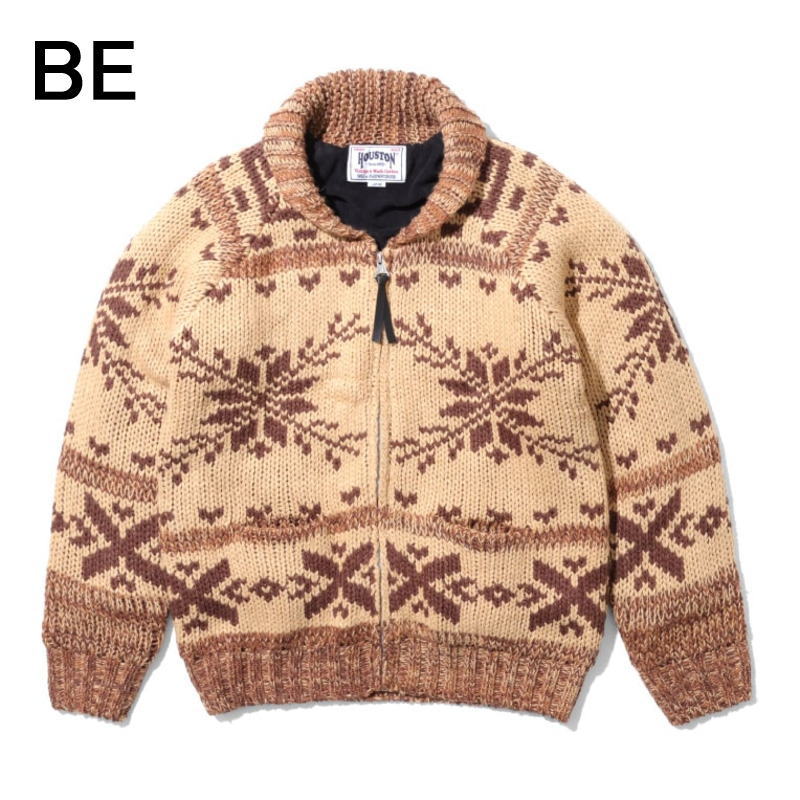 ヒューストン HOUSTON カウチン ニット カーディガン COWICHAN KNIT CARDIGAN 22141【GIFF】［A］