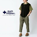 ジムマスター gym master 麻レーヨンクロップドパンツ G521723 46(オリーブ)【GJOI】