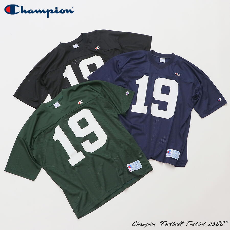 チャンピオン Champion ウェア フットボール Tシャツ 23SS C3-X328 ブラック(090) ネイビー(370) ダー..