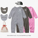 子供服 ノースフェイス THE NORTH FACE ベビー ロングスリーブ ロンパース & 2P ビブ B L/S ROMPERS & 2P BIB NTB82352 Z(ミックスグレー) NT(ニュートープ) OP(オーキッドピンク)［WA］【GHOM】