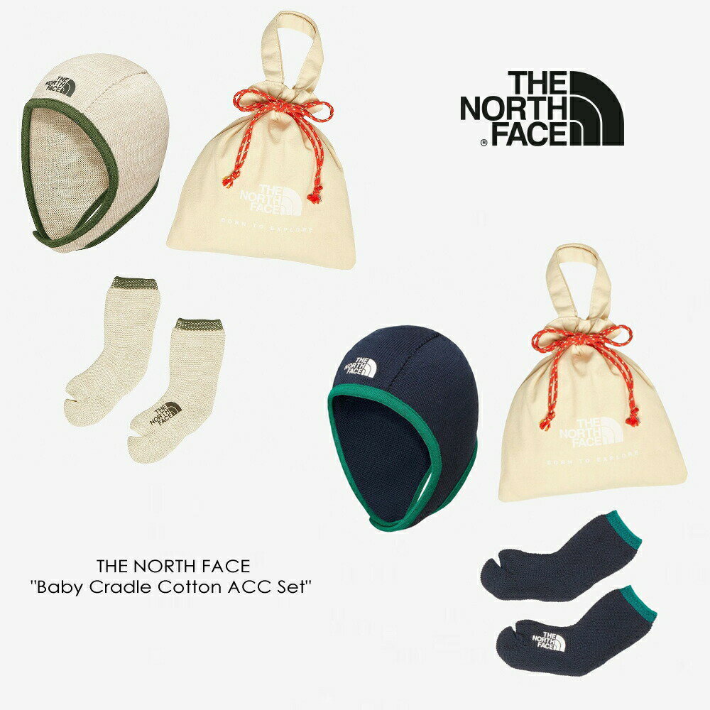 子供 ノースフェイス THE NORTH FACE 帽子 ベビー クレイドル コットン ACC セット Baby Cradle Cotton ACC Set NNB72203 OM(オートミール) UN(アーバンネイビー)［C］【GHON】