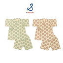 スタンプル stample ドット柄 甚平 33193 15(グレー) 28(スモークピンク) 子供【GJOI】