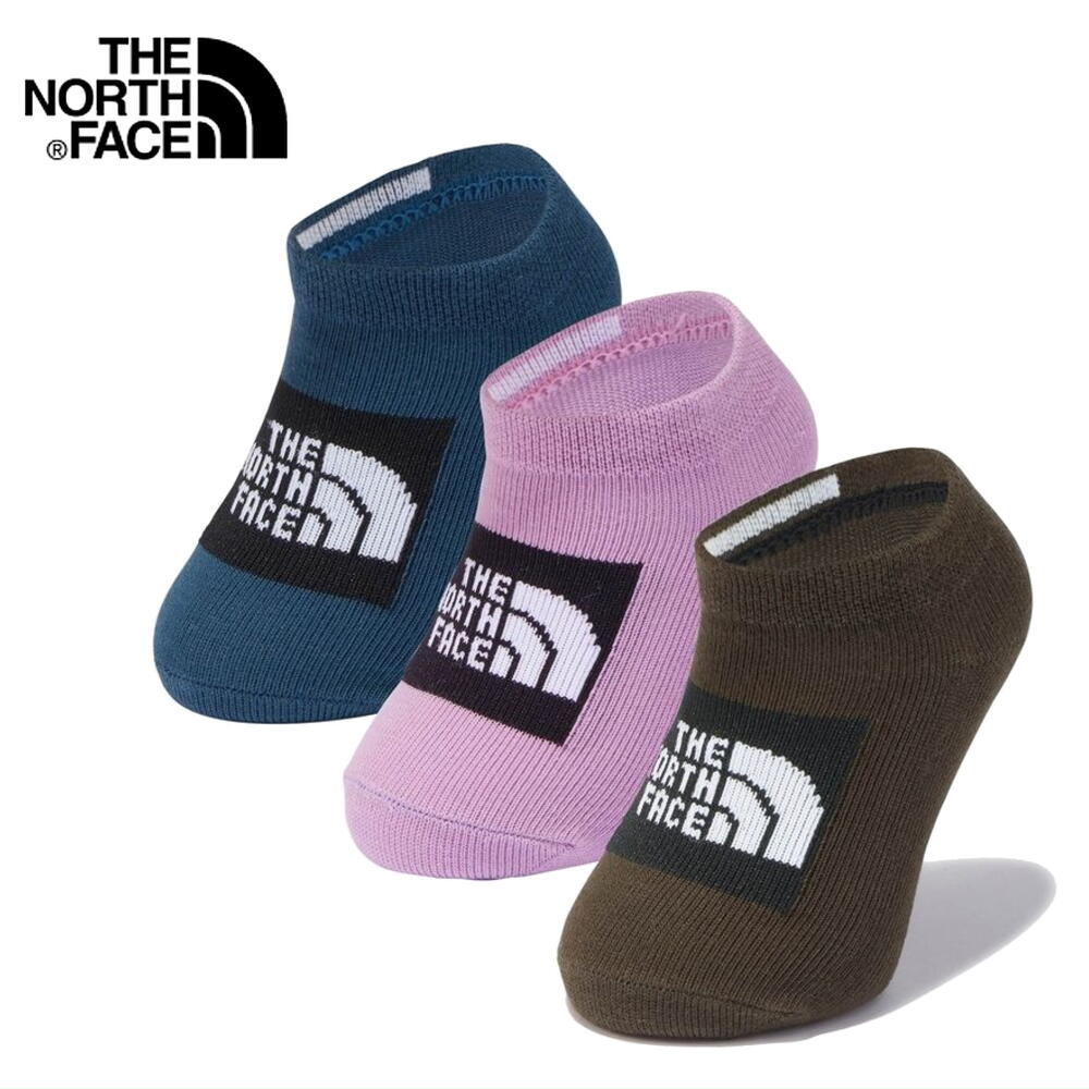 楽天EBiSUYA パトリック （PATRICK）店子供 ノースフェイス THE NORTH FACE 靴下 3足セット オーガニック 3P（ベビー） B Organic 3P ニュートープグリーン×スモーキーグレープ（NS） NNB82312［C］【GHOF】