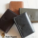 Hush Puppies 財布 メンズ 【ポイント10倍！】Hush Puppies 牛革 パスケース カードケース HP-0605 ハッシュパピー 小物 革 本革 レザー クリスマスプレゼント ギフト メンズ レディース ユニセックス 男女兼用 犬モチーフ バセットハウンド バレンタインギフト 父の日プレゼント