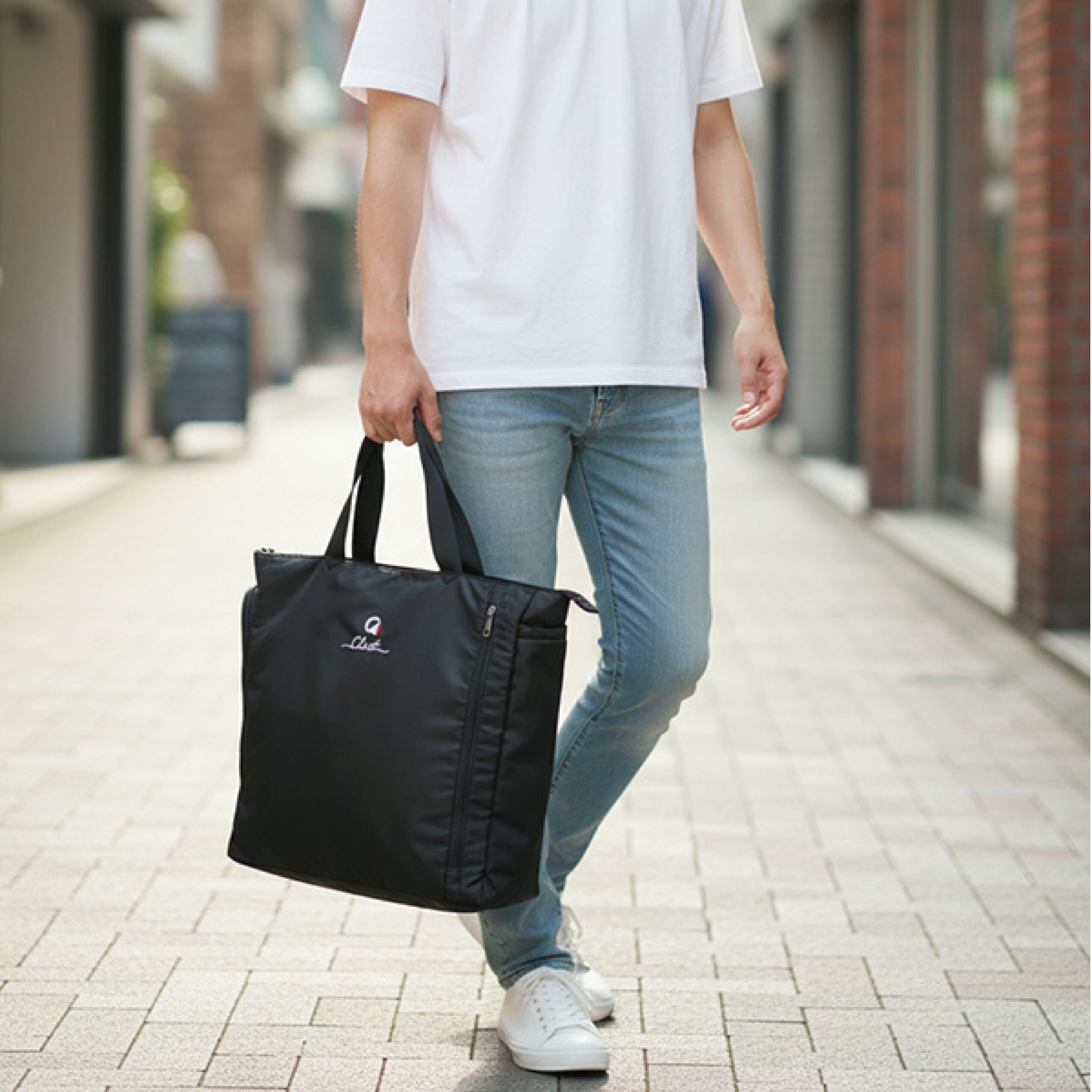 ツイルナイロントートバッグ トートバッグ 軽量 大容量 軽撥水加工 A3 A4収納可能 23L容量 ペットボトル 通勤 通学 ジム 男女兼用 機能性重視 ブラック 黒