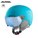 アルピナ スキーヘルメット ZUPO VISOR ジュニア A9229 3 31 ターコイズマット 54-58cm 2022-23 アルペン スノーボード 子供 ALPINA  スキーアクセサリ