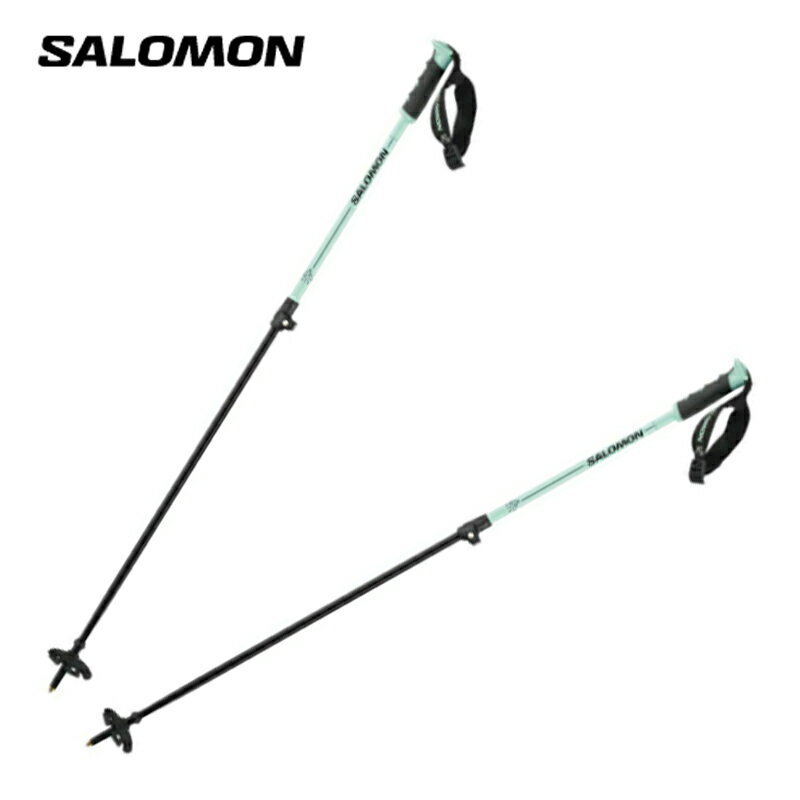 サロモン バックカントリー スキーポール MTN ALU S3 L47023100 Bleached Aqua 伸縮 100-135cm アルミニウムポール SALOMON 2023-24