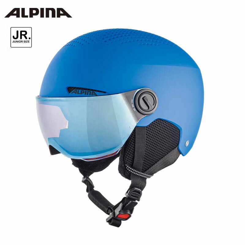 アルピナ ジュニア スキーヘルメット ZUPO VISOR Q-LITE 54-58cm アルペン スノーボード 子供 A9229 ブルーマット 2023-24継続 ALPINA スキーアクセサリ