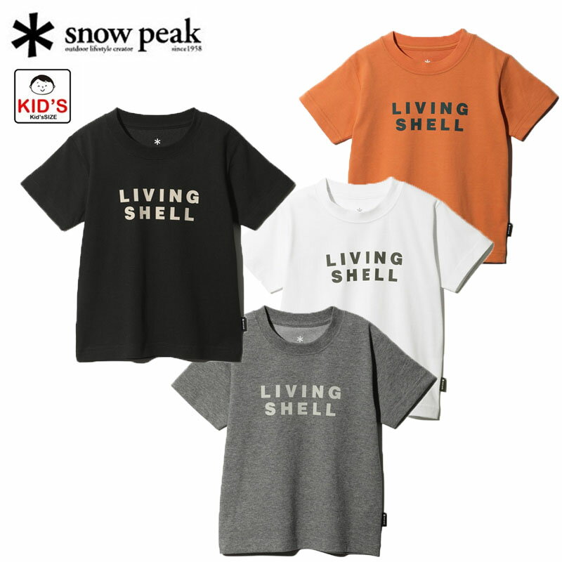 スノーピーク Kids SNOWPEAKER Tシャツ SHELTER キッズ ジュニア 子供 半袖Tシャツ ロゴ アウトドア キャンプ フェス カジュアル 普段使い TS-24SK003 2024春夏