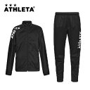 アスレタ 裏地付きストレッチウインドジャケット・パンツ 02377 02378 70BLK/70BLK 2022秋冬 上下セットアップ サッカー フットサル ス...