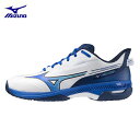 ミズノ テニスシューズ エーブエクシード5 WIDE OC オムニ・クレーコート用 ワイド ローカット 61GB2313 MIZUNO 2024秋冬
