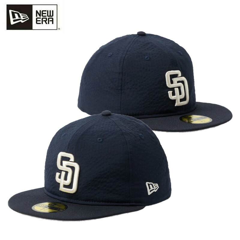 乐天商城 - ニューエラ 59FIFTY ソフトバックラム Soft Buckram MLB シアサッカー Seersucker サンディエゴ・パドレス ネイビー キャップ 14745137 NEW ERA 2026春夏