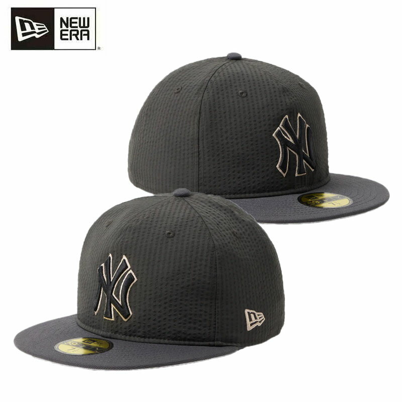 ニューエラ 59FIFTY ソフトバックラム Soft Buckram MLB シアサッカー Seersucker ニューヨーク・ヤンキース グラファイト キャップ 14745144 NEW ERA 2026春夏