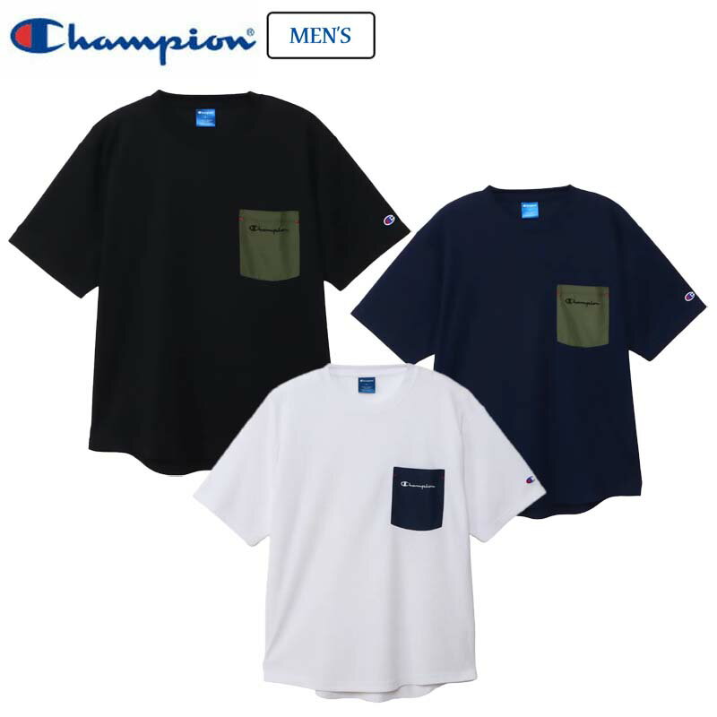 チャンピオン ショートスリーブTシャツ 25SS スポーツ メンズ 半袖 吸汗速乾 UV トレーニン