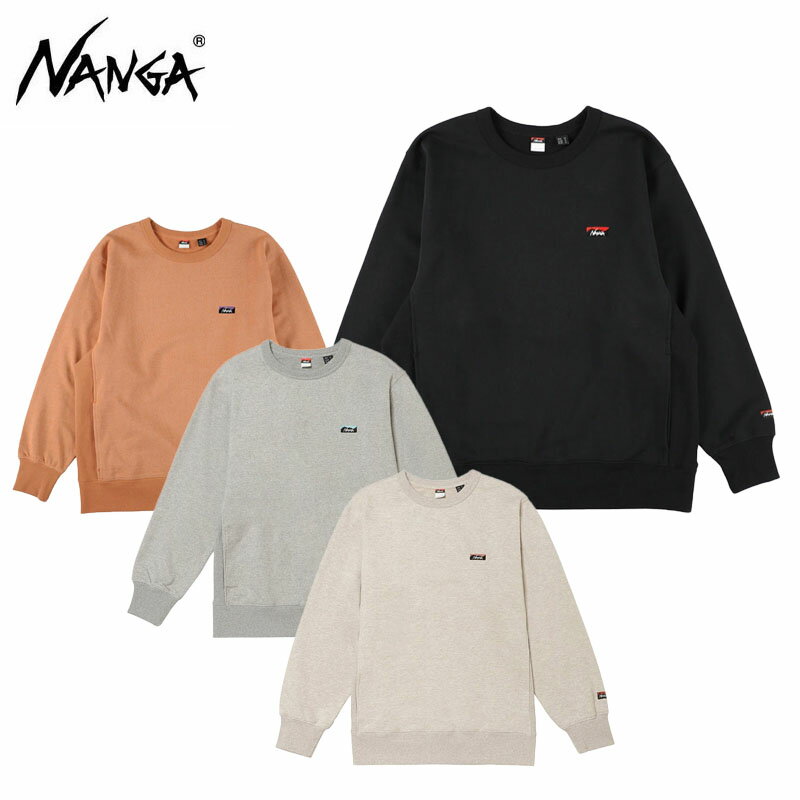 ナンガ エコハイブリッド ミニボックスロゴ エンブロイダリー スウェットシャツ ユニセックス 長袖 トレーナー 裏毛 カジュアル アウトドア NW2441-1F013 NANGA 2025秋冬