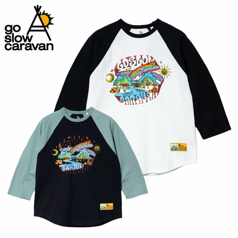 乐天商城 - ゴースローキャラバン USA/C gsc WORLD 8分袖 BB TEE メンズ レディース 8分丈 Tシャツ トップス カジュアル 361906 go slow caravan 2026春夏