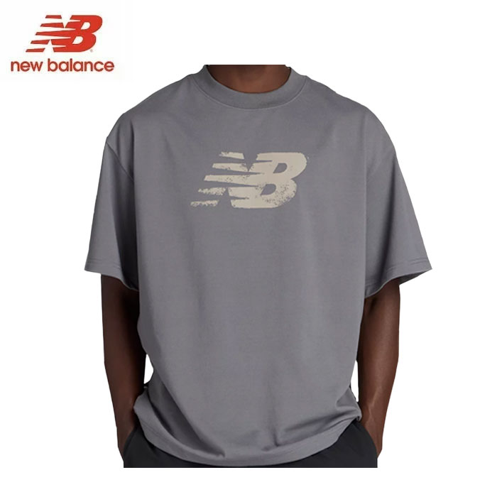 乐天商城 - ニューバランス BIGロゴ Tシャツ 半袖 メンズ スポーツ カジュアル ゆったり AMT53171 new balance 2025秋冬